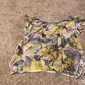 Karen Kane beaded sheer top